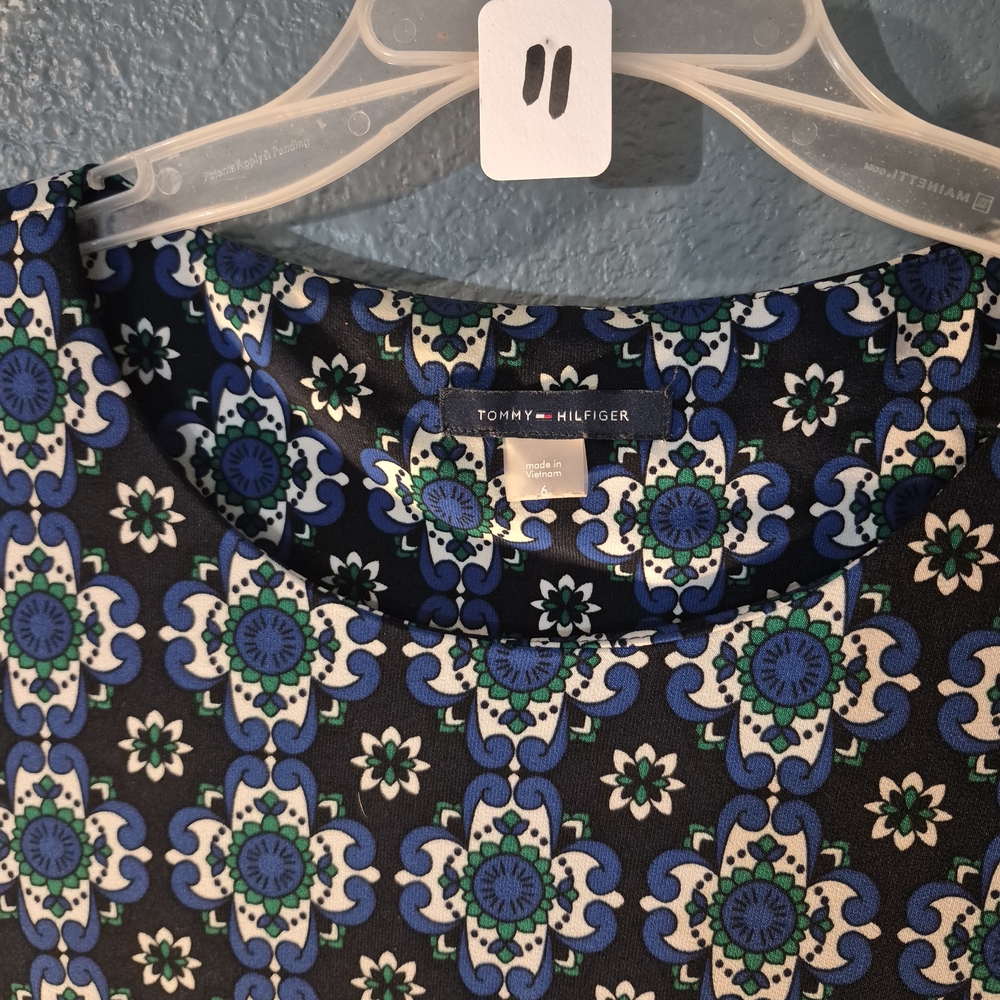 Tommy Hilfiger Blue & Black Floral Print dress